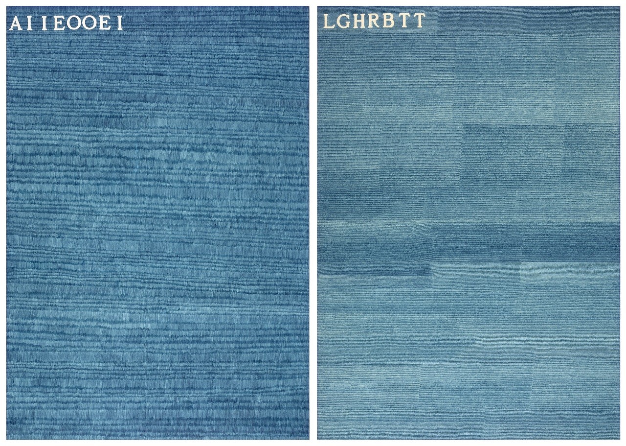 Alighiero Boetti (Turin 1940 - Rome 1994) AIIEOOEI LGHRBTT, 1975 Blue biro on canvas paper, 100 x 70 cm Intesa Sanpaolo Collection