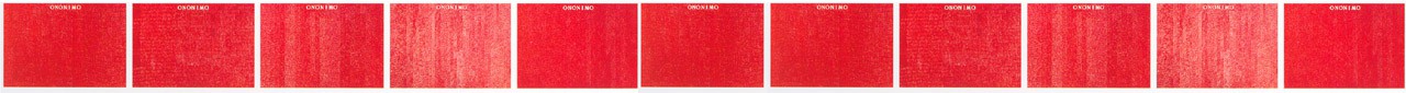 Alighiero Boetti (Turin 1940 - Rome 1994) Ononimo, 1973 red biro on card, 70 x 100 cm Luigi and Peppino Agrati Collection – Intesa Sanpaolo