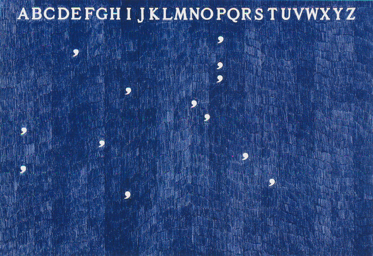 Alighiero Boetti (Torino 1940 - Roma 1994) Senza titolo (Peppino Agrati), 1973 penna a sfera blu su cartoncino, 70 x 100 cm Collezione Luigi e Peppino Agrati