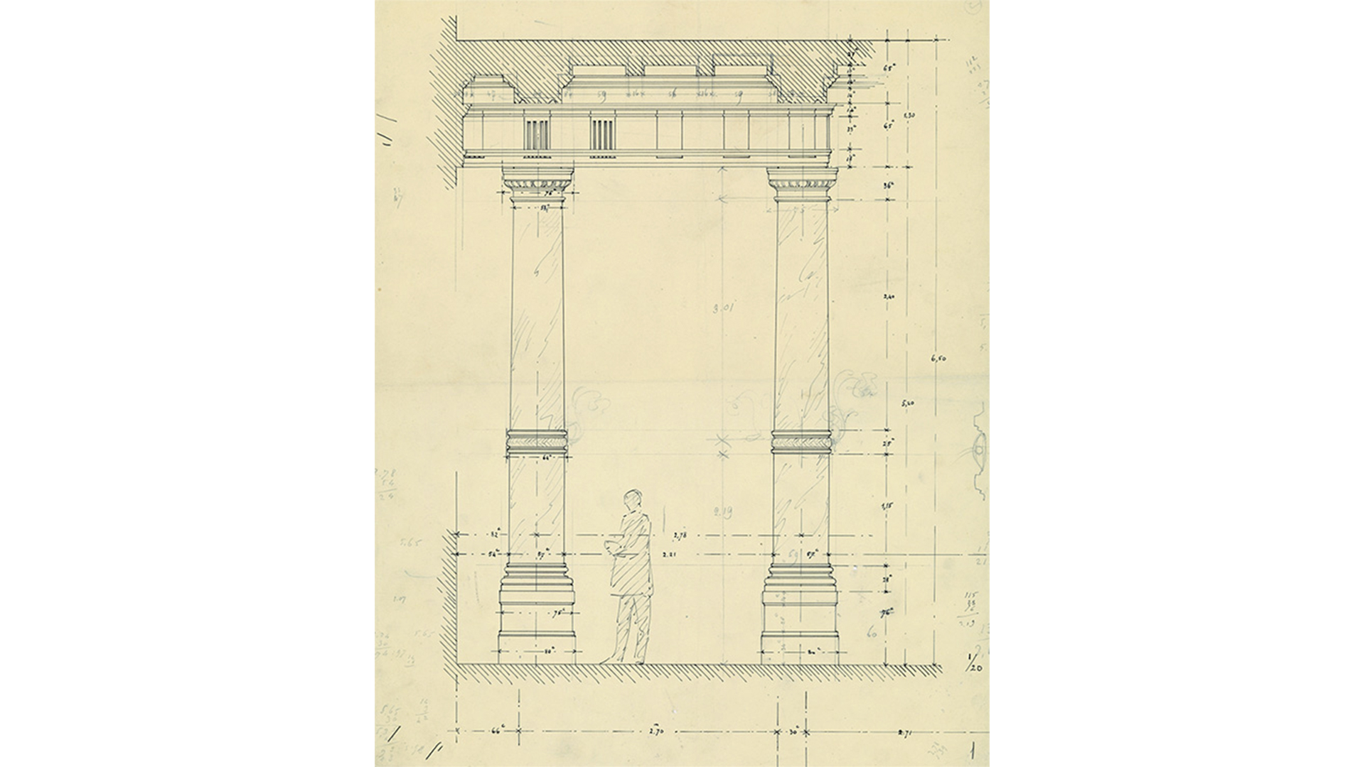 Design drawing of Palazzo Beltrami
