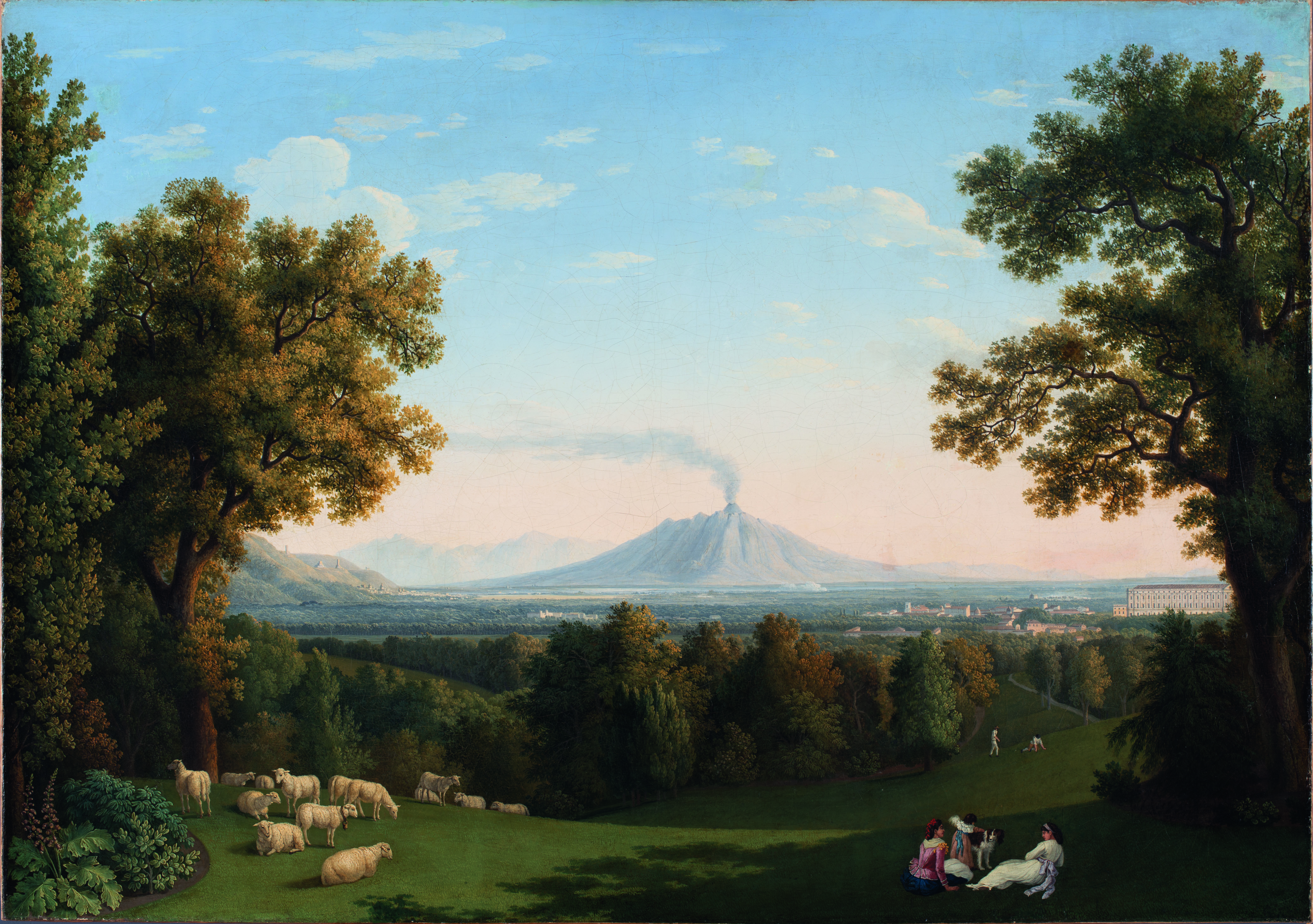 Jakob Philipp Hackert, Veduta del giardino inglese di Caserta, 1793