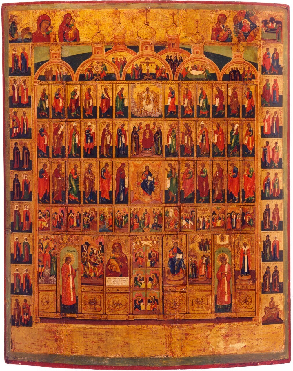 Depiction of an iconostasis