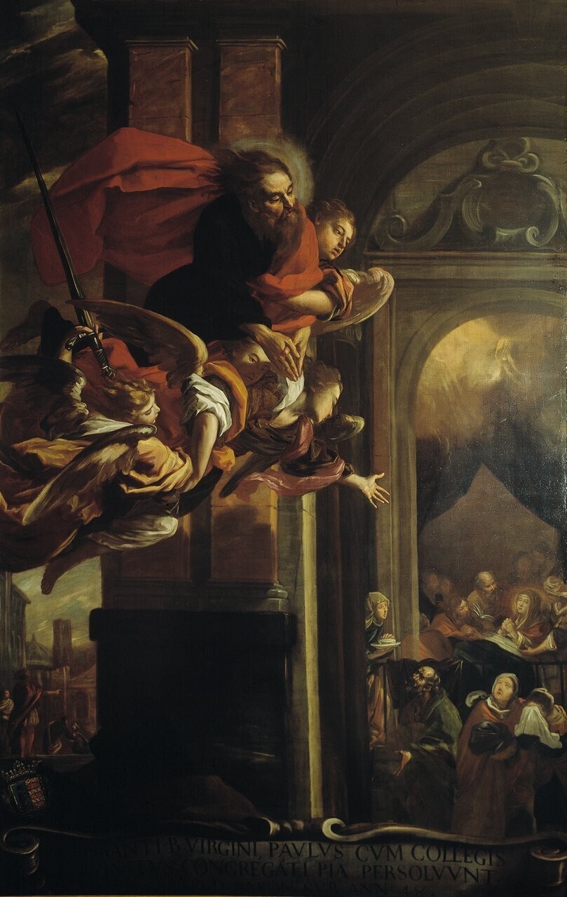San Paolo portato dalla Vergine morente