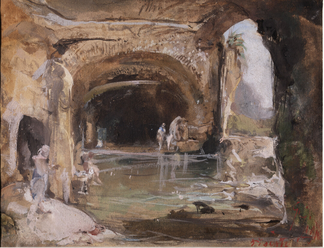 Cave with Bathers