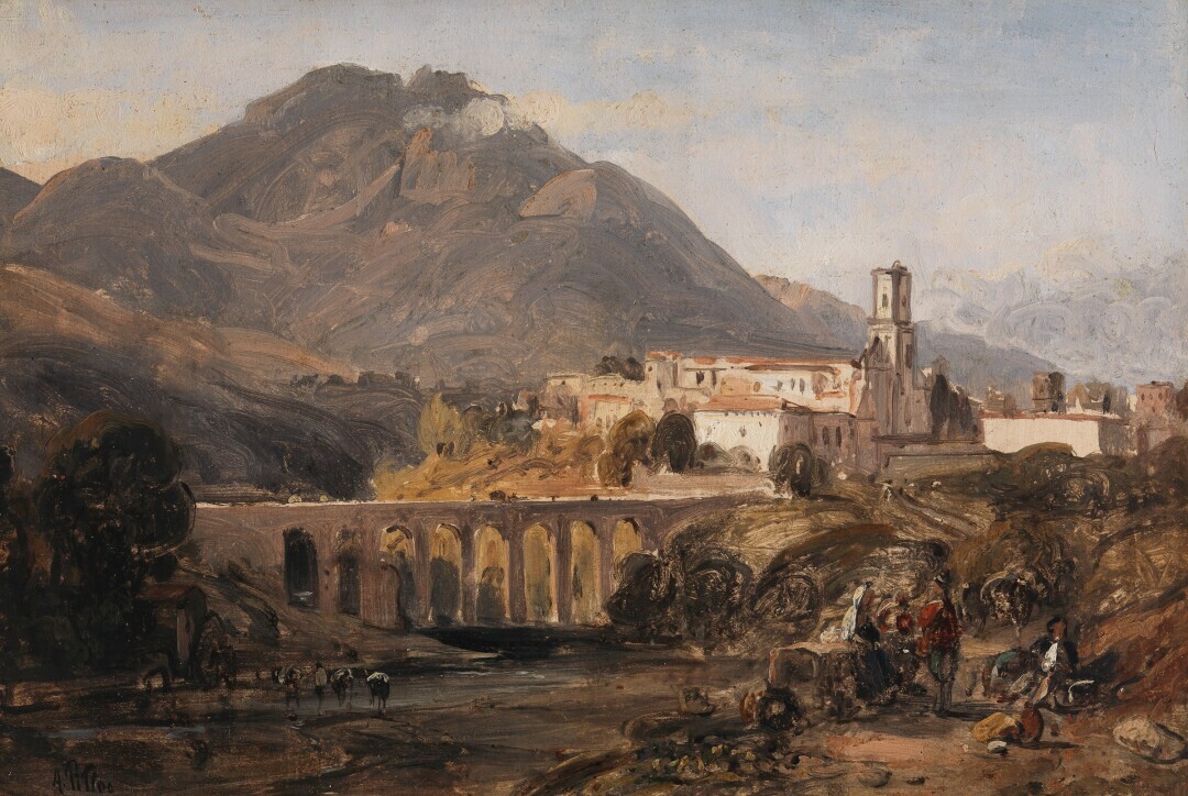 Il ponte e la chiesa di San Francesco a Cava dei Tirreni