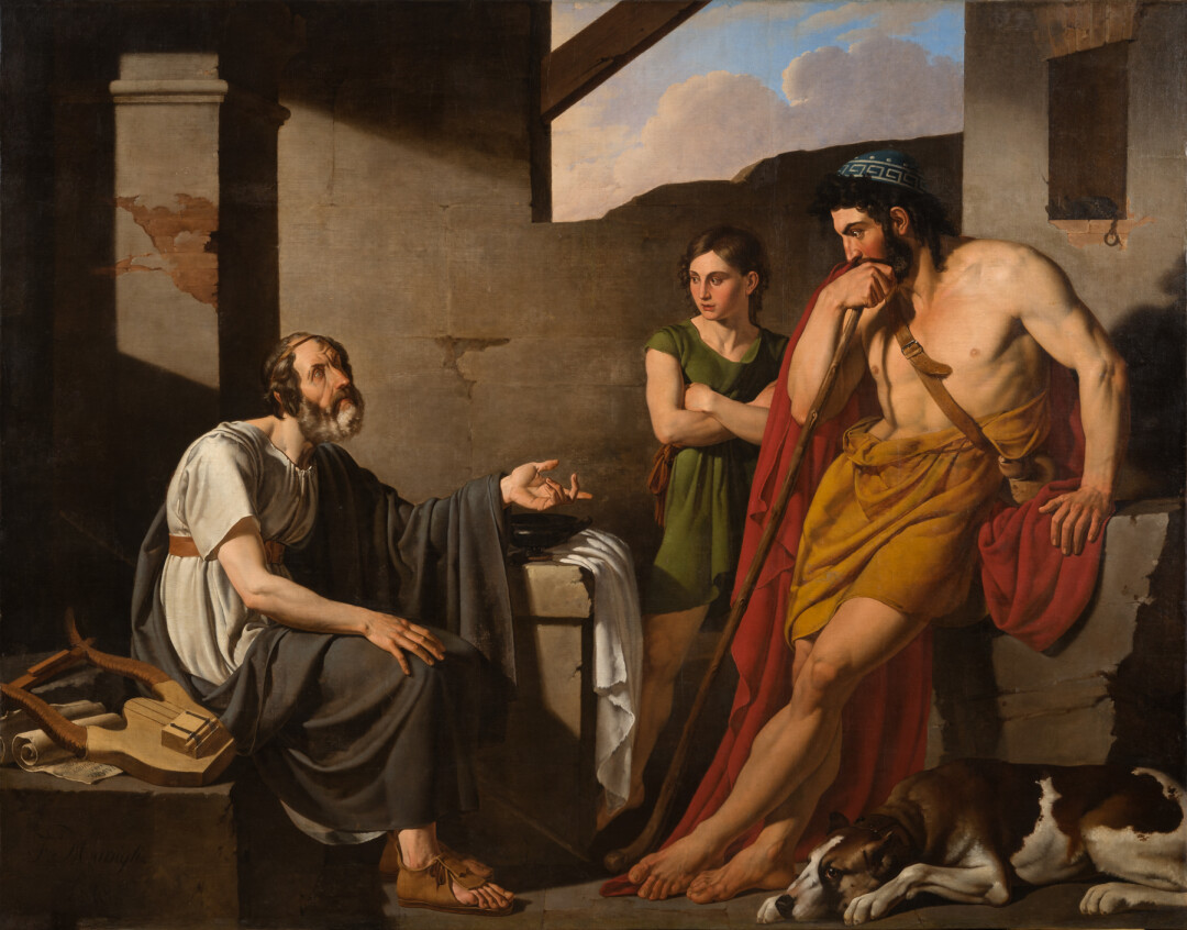 Homer telling the shepherd Glaucus of the things he suffered in his travels to the island of Chios