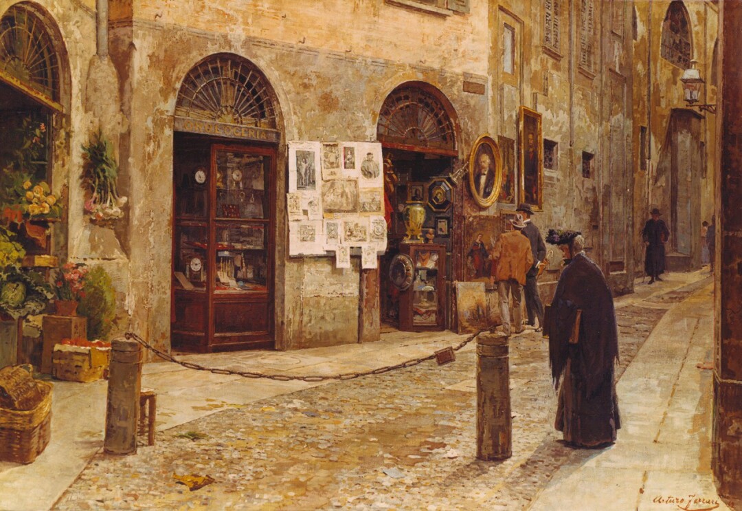 In the Old Street (Vicolo San Bernardino alle Ossa in Milan)