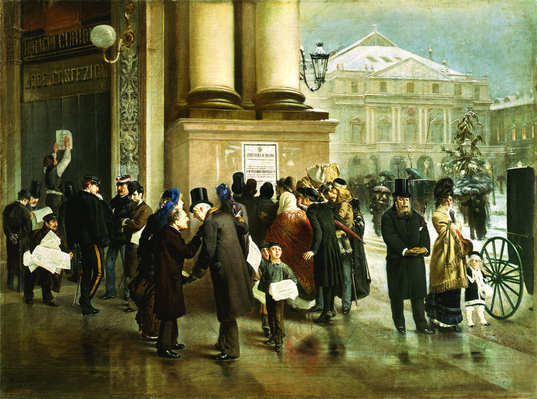 Il 9 gennaio 1878 a Milano. Annuncio della morte di Vittorio Emanuele II