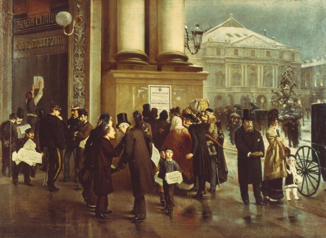 Il 9 gennaio 1878 a Milano. Annuncio della morte di Vittorio Emanuele II