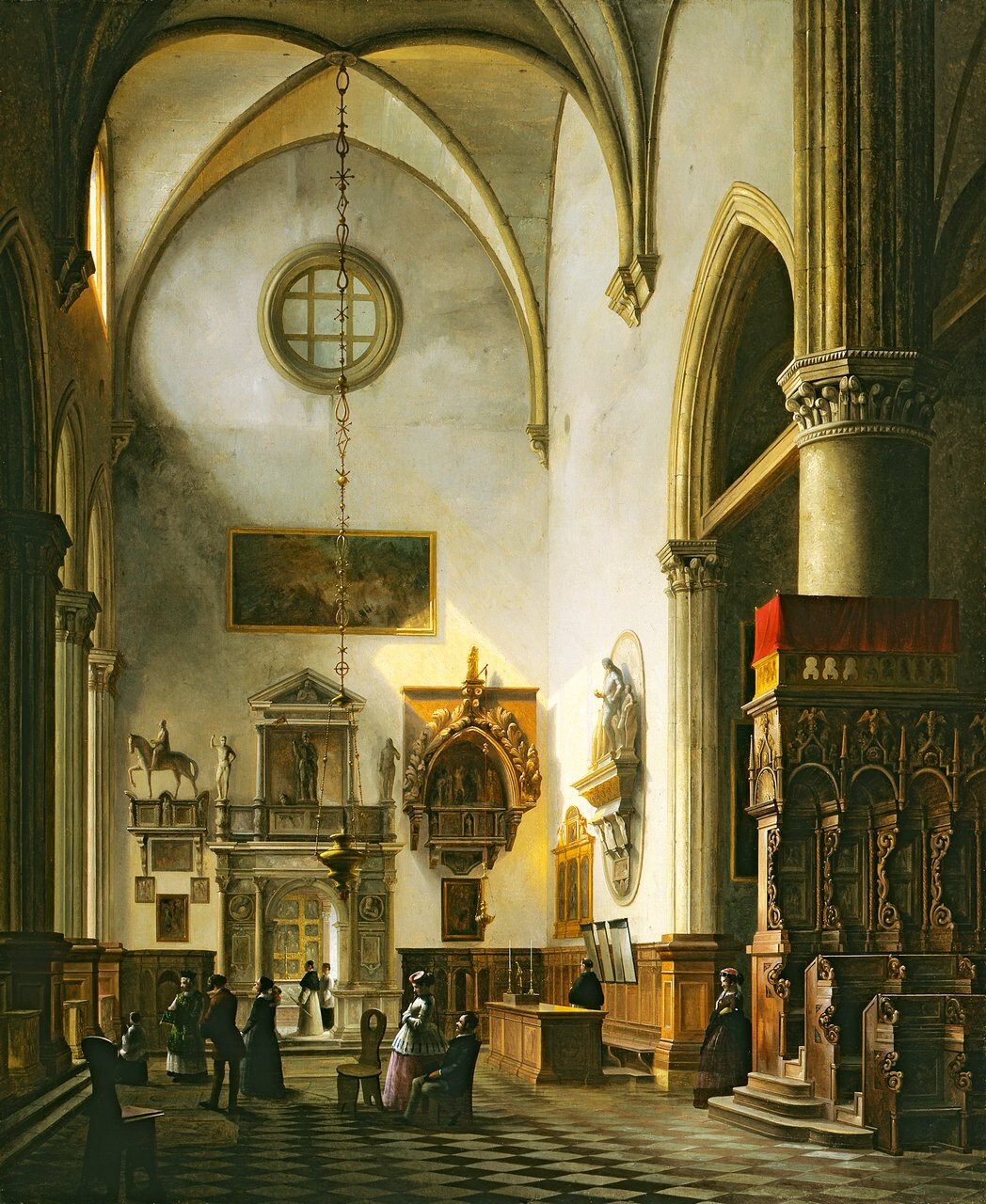 View of the Monumental Tomb of Paolo Savelli in the Church of Santa Maria Gloriosa dei Frari in Venice