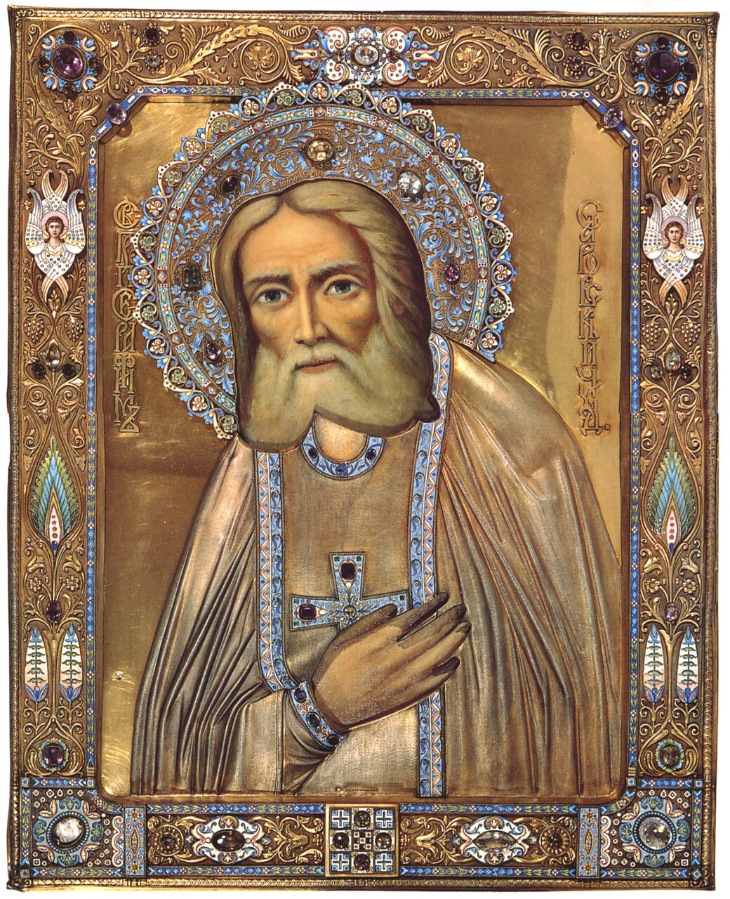 Revetment for the “Saint Seraphim of Sarov” icon