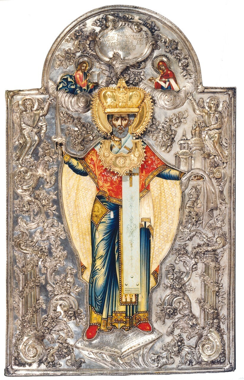 Rivestimento dell'icona "San Nicola di Možajsk"