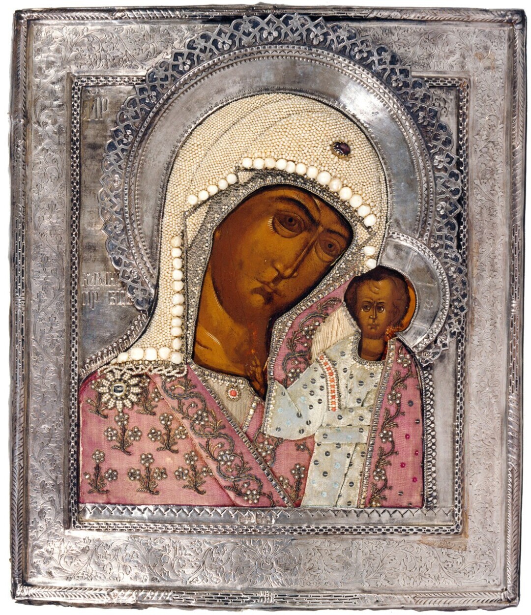 Rivestimento dell'icona "Madre di Dio di Kazan'"
