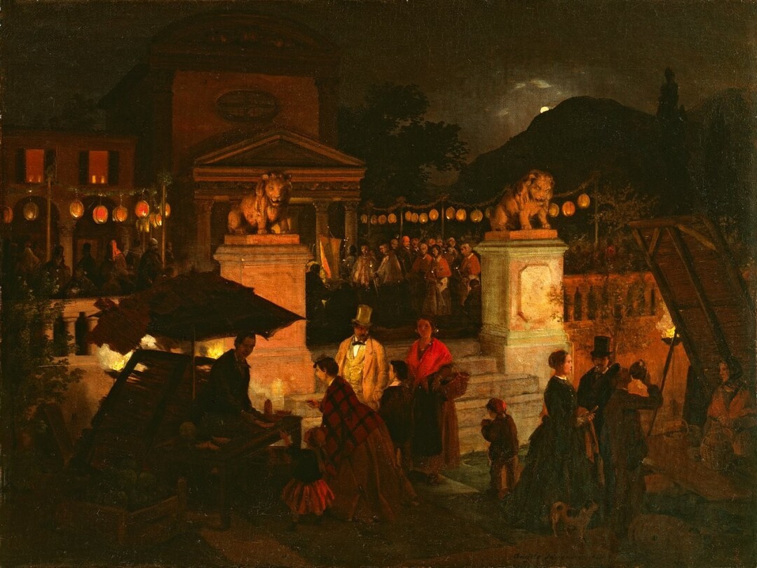Procession with Nocturnal Feast in the Piazza at Gussago