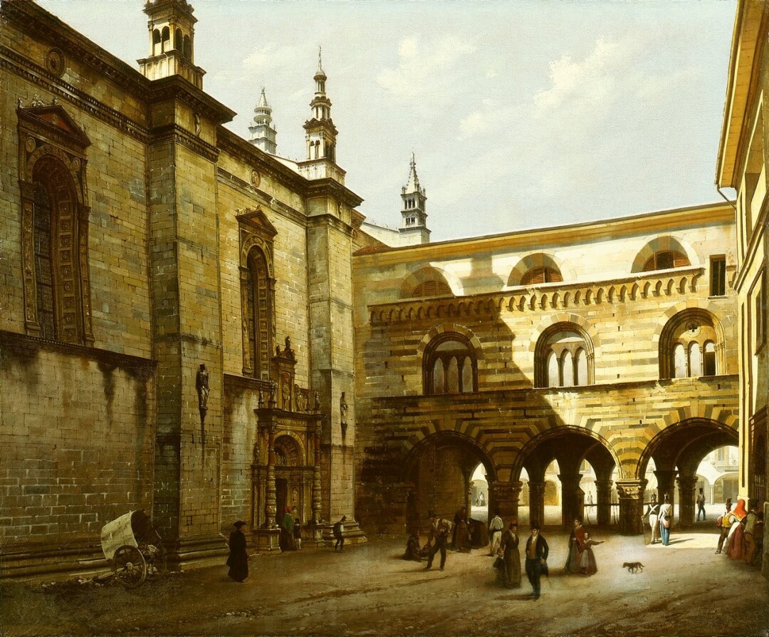 Veduta della parte laterale del Duomo di Como