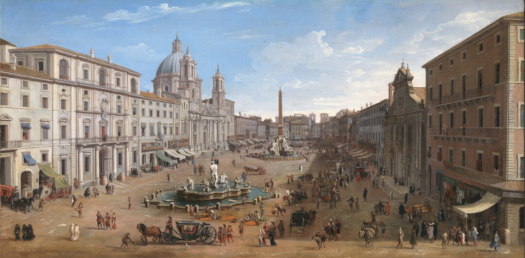 Veduta di piazza Navona a Roma