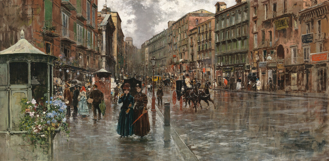 Napoli, via Toledo. Rain impression