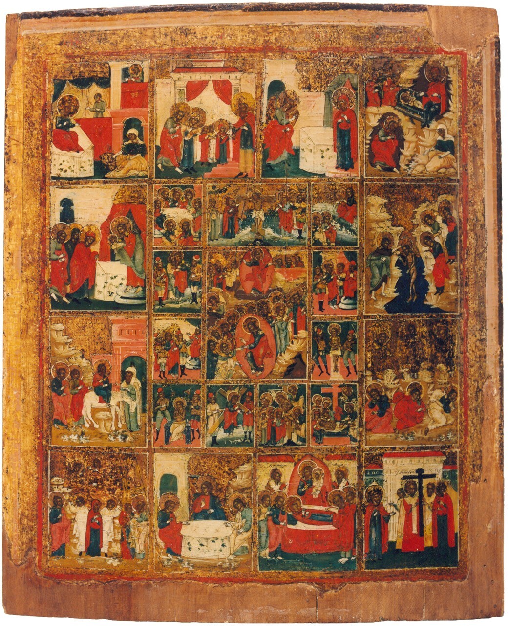 Resurrection, scenes from the Passion, and twelve feasts