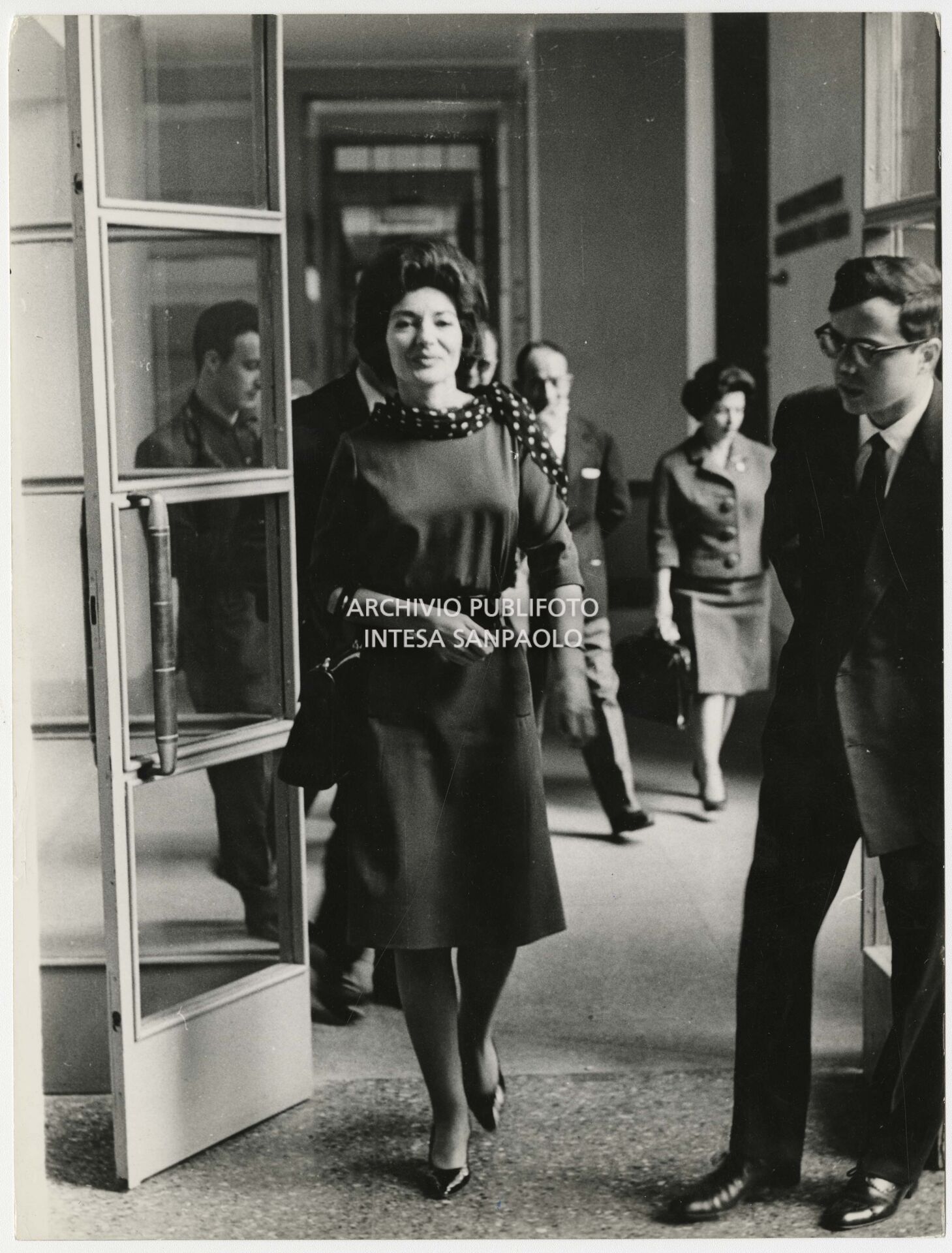 Maria Callas at the Civil Court for questioning regarding her separation