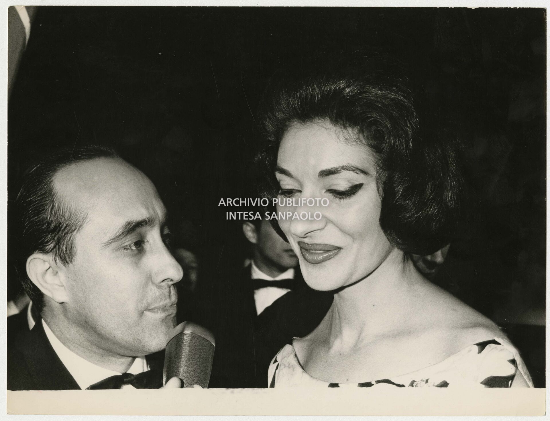Maria Callas interviewed by Lello Bersani at the Cannes Film Festival