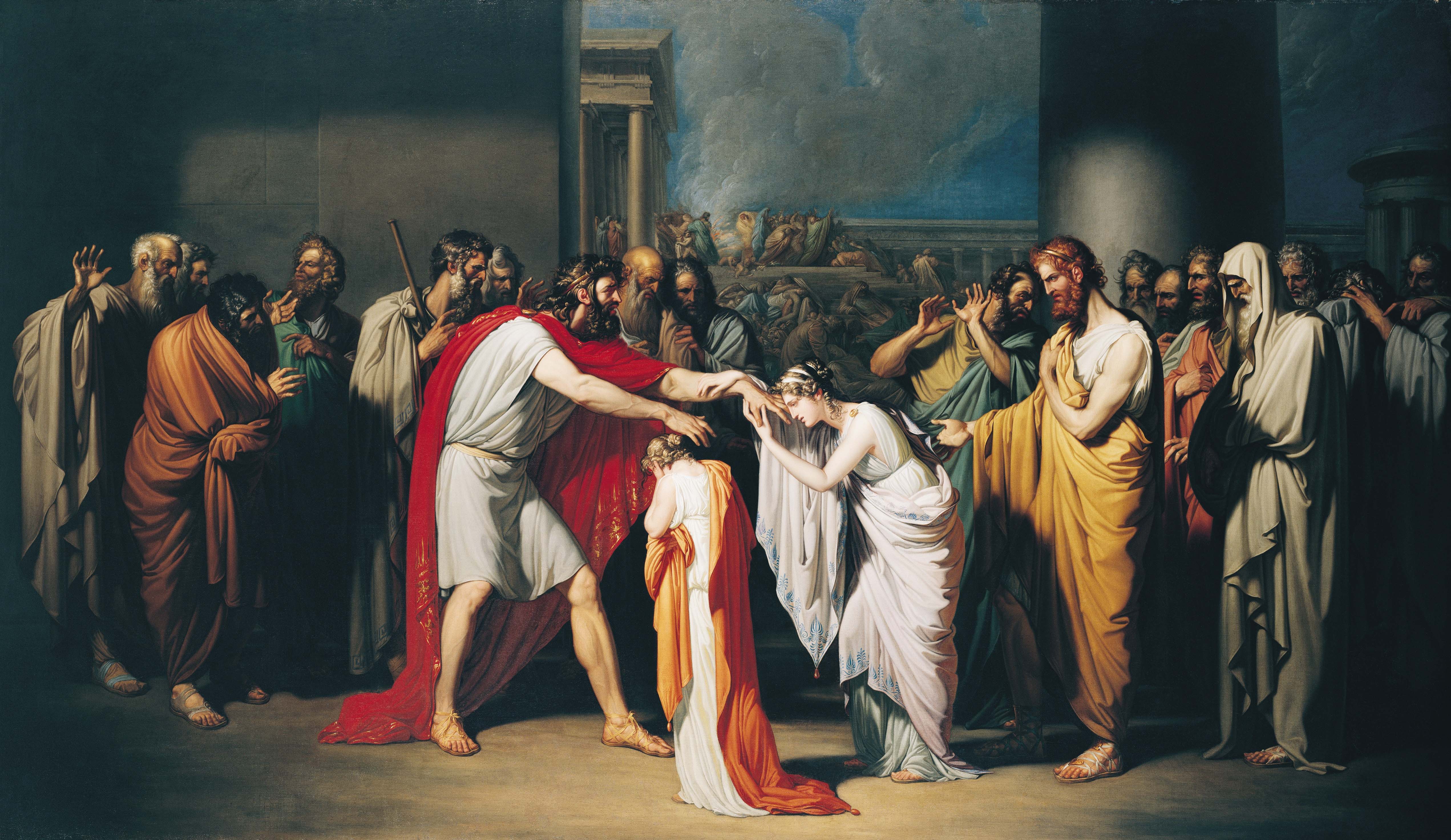 Giuseppe Bossi, Incontro di Edipo cieco con le figlie