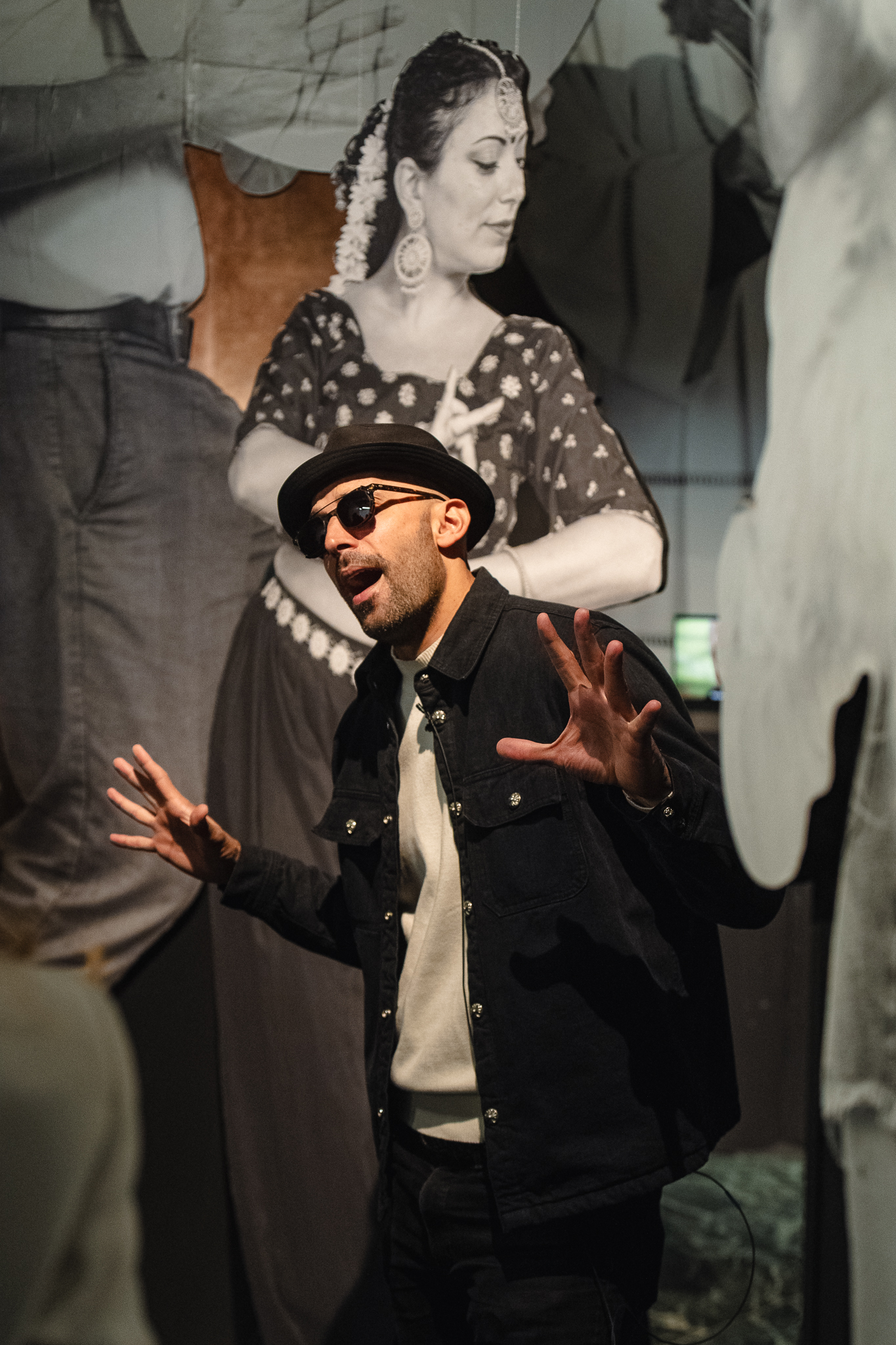 Photos from JR’s exhibition with the artist