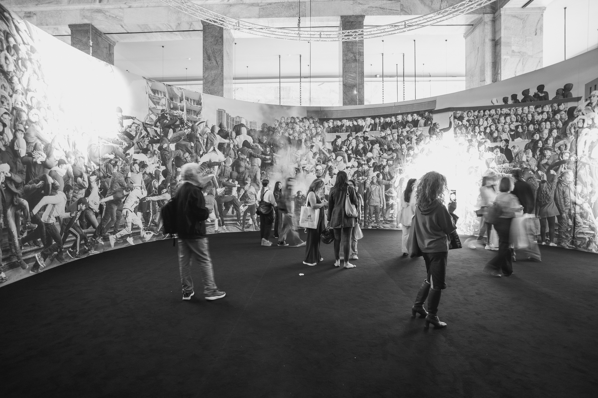 Photos from JR’s exhibition "Who are you, Naples?"