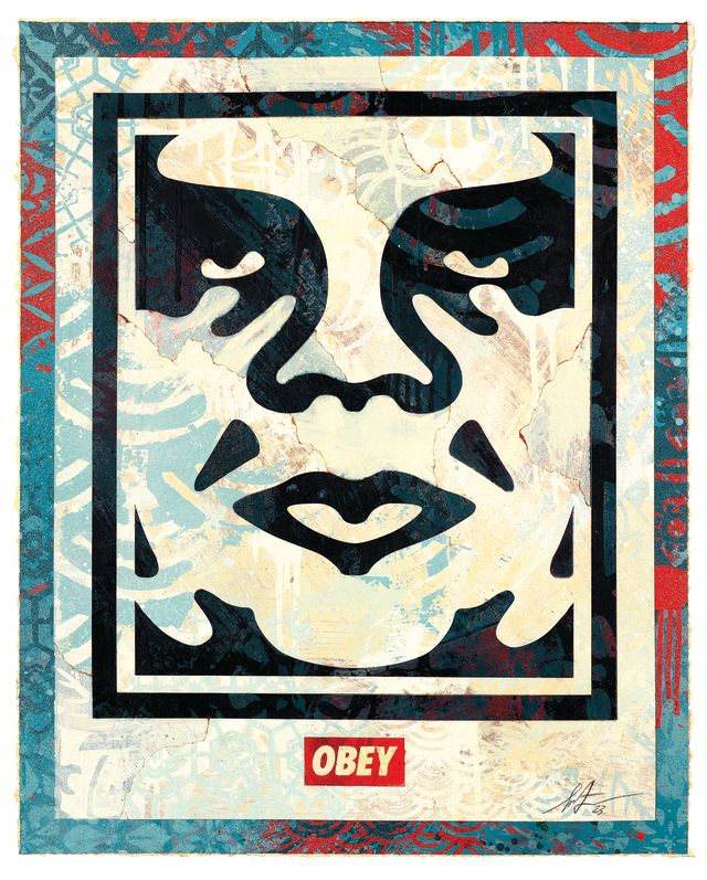 Obey (Shepard Fairey) 3 Face Icon Teal 2