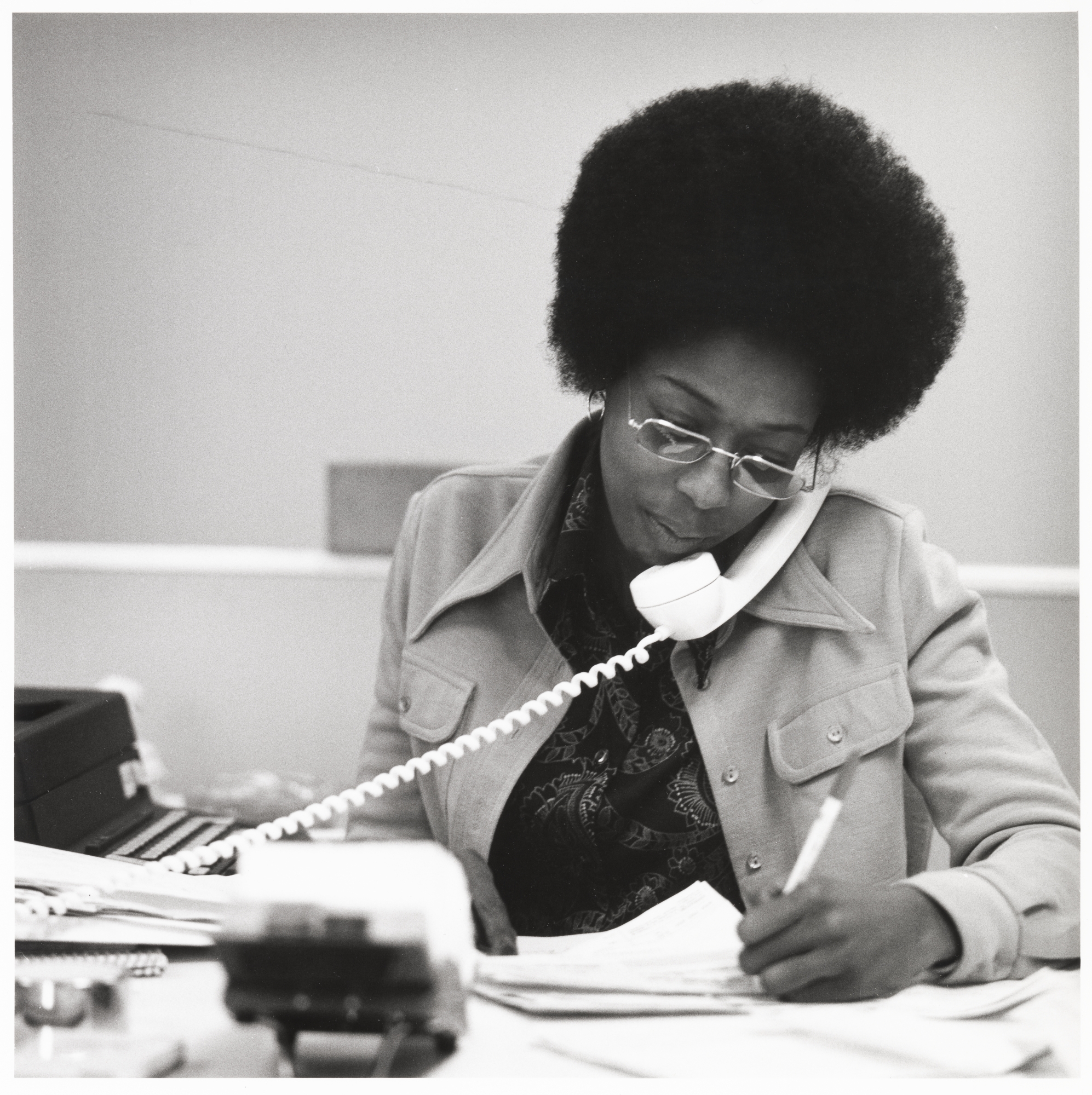 Employee of the New York branch of Banca Commerciale Italiana, 280 Park Avenue, March 1973